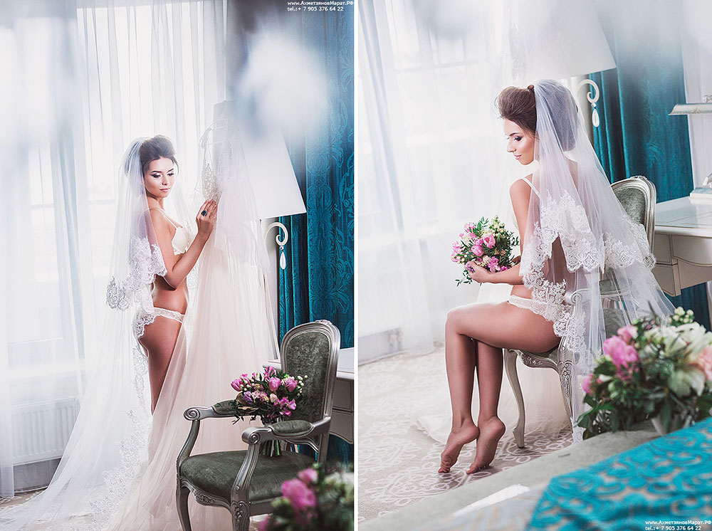 Утро невесты, будуарное платье, фотограф казань