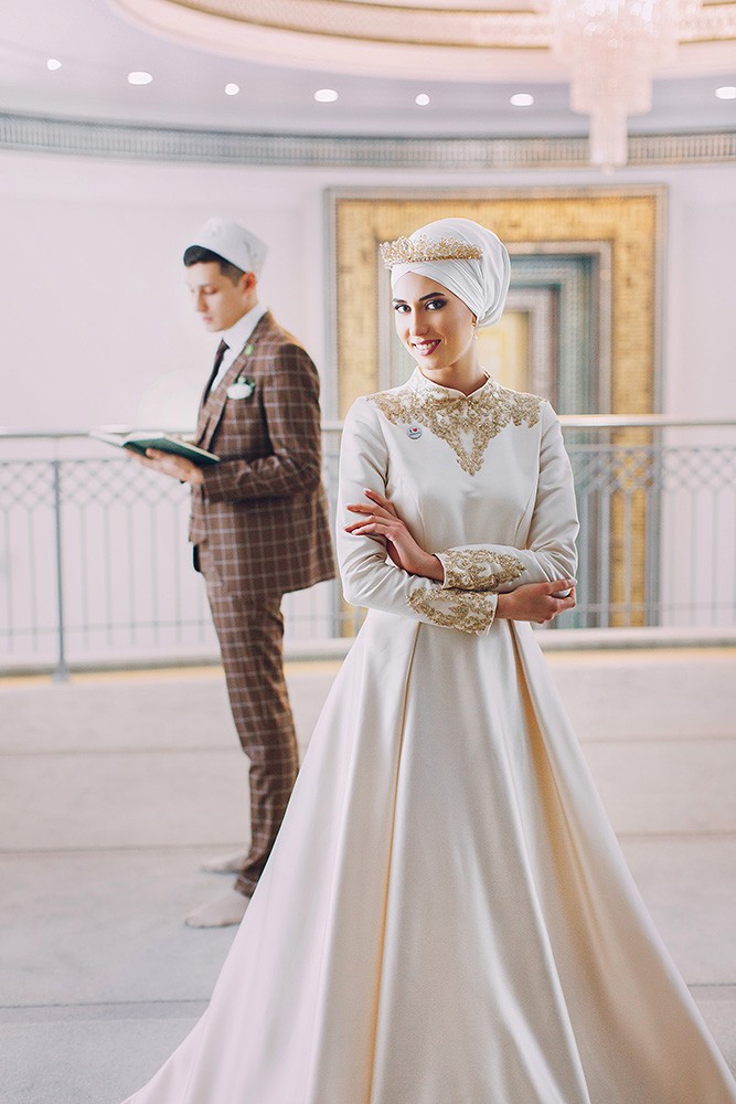 Фотограф никах в мечети ярдам ярдэм, платье платок макияж на никах, Болгар белая мечеть