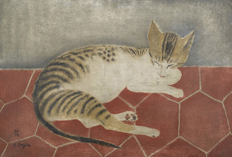 Tsuguharu Foujita - Cat in Bed - 1918