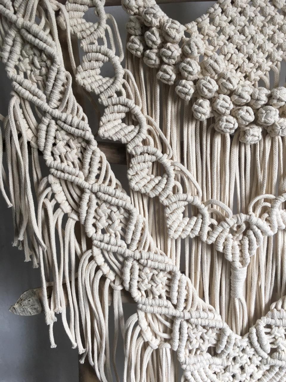 Плетение большого панно в технике макраме