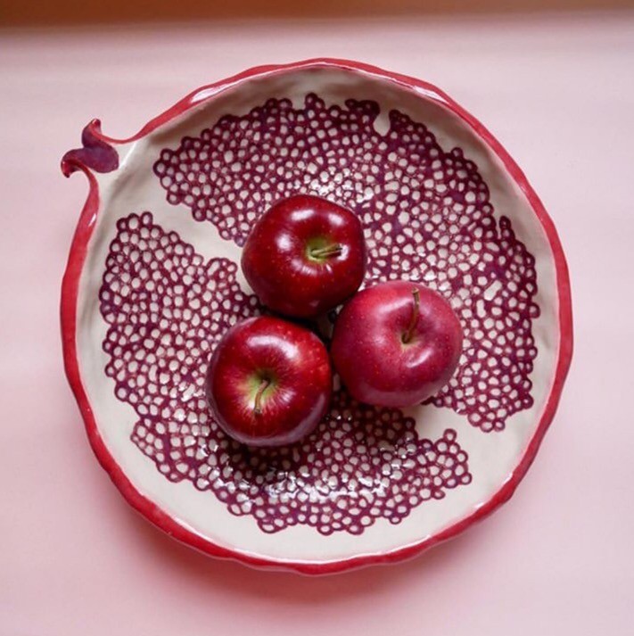 Керамика: тарелочки фрукты и овощи