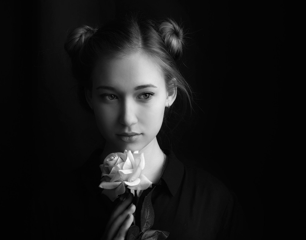 Черно-белый портрет
