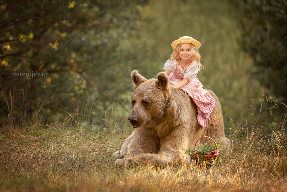 фотосессии с животными, фотосессия с медведем, медведь степан