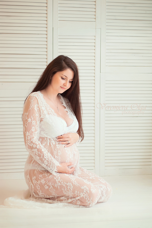 фотосессия беременности в пеньюаре
