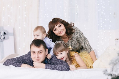 Лена, Александр , Олечка и Никитка