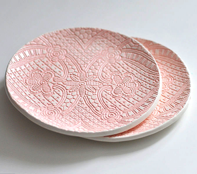 Керамика. Кружевная тарелка