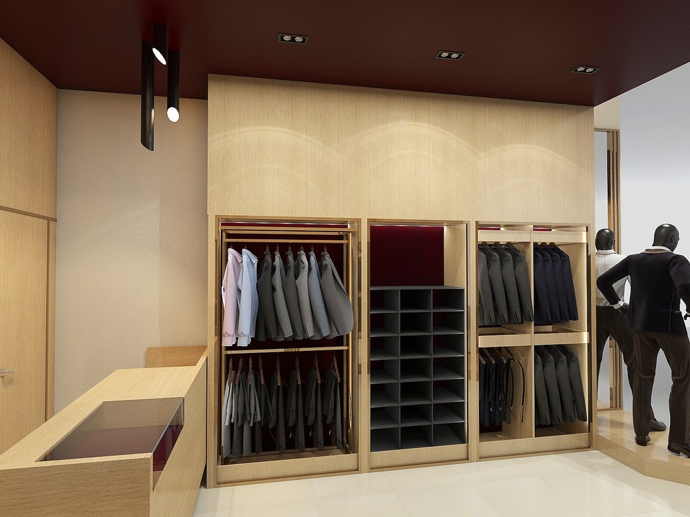 Дизайн магазина мужской одежды